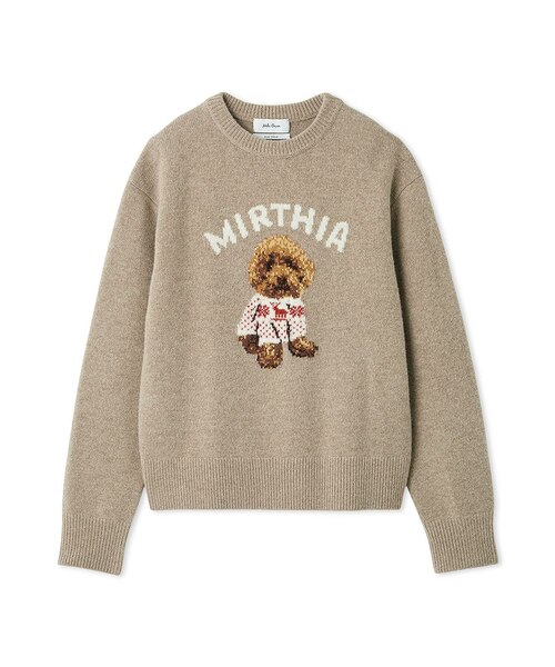 トイプードルクルーネックジャガードニット｜ミラオーウェンの通販