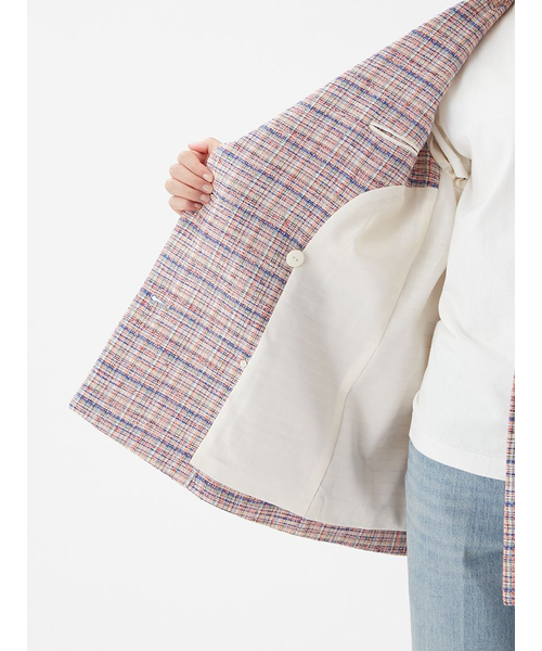 金釦ダブルブレストツイードロングブレザー｜ミラオーウェンの通販