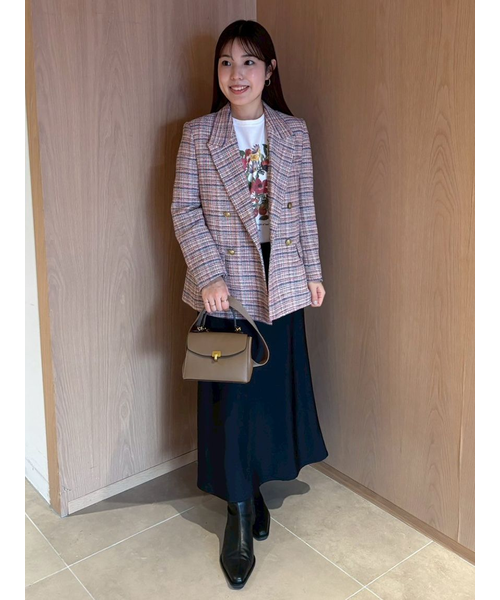 金釦ダブルブレストツイードブレザー｜ミラオーウェンの通販｜&mall