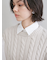 付け衿付きシャツドッキングケーブルニット
