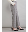 後ろゴムテーパードチェックパンツ