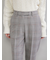 後ろゴムテーパードチェックパンツ
