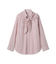 スカーフ付きストライプワークシャツ