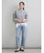 【MILA PANTS】裾段差テーパードデニムパンツ