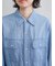 シアーデニムフラップシャツ