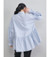 シャツ衿ギャザーチュニックブラウス