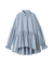 シャツ衿ギャザーチュニックブラウス