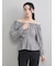 ペプラムシルエットオフショルブラウス