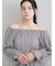 ペプラムシルエットオフショルブラウス
