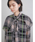 チェックボウタイブラウス