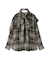 チェックボウタイブラウス