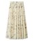 【ウォッシャブル】Hampts地図柄ティアードマキシスカート