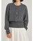 wool100％ミンクタッチ短丈カーディガン