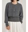 wool100％ミンクタッチ短丈カーディガン