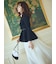 2WAY襟付きペプラムニットトップス