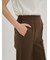 裾スリットスキニーフレアパンツ