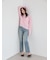 wool100％クルーネックベーシックニットトップス