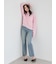wool100％クルーネックベーシックニットトップス