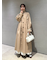 撥水チェックステンカラーコート
