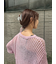 メッシュニットルーズトップス