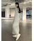 インナー付きメッシュニットワンピース