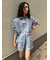 ストライプルーズシルエットシャツ