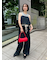 ウエストギャザーワイドパンツ