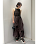 膨れジャガードカットドッキングワンピース