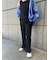 リネン混ニットパンツ