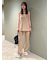 リネン混ロングニットタンク