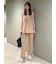 リネン混ロングニットタンク