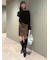 フェイクレザーミニスカート