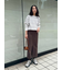 スウェードセンターステッチIラインスカート