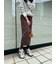 スウェードセンターステッチIラインスカート