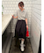 ナイロンミディスカート