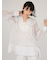 ラメメッシュブラウス