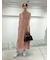 メッシュベロアバックドレープワンピース