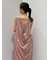 メッシュベロアバックドレープワンピース
