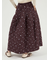 フラワーエンブロイダリーキルティングスカート