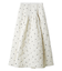 フラワーエンブロイダリーキルティングスカート
