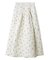 フラワーエンブロイダリーキルティングスカート