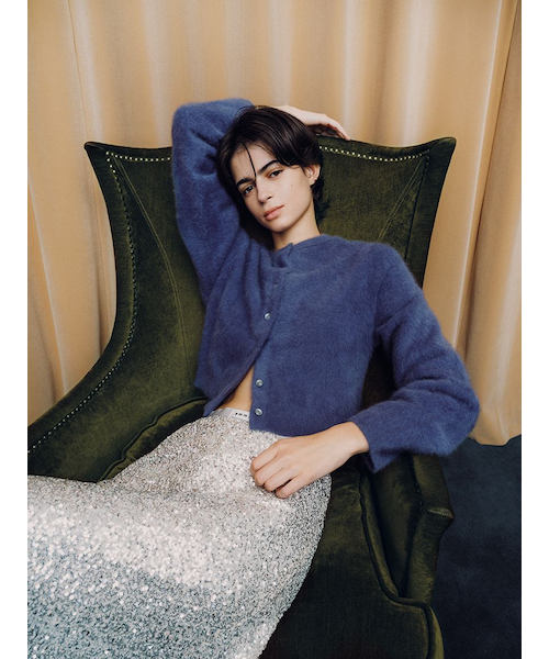 美品✨2023年 定価7.8万 フォクシー カーディガン ポエト ブルー 38 フォックスカシミヤニットカーディガン｜エミの通販｜&mall（アンド