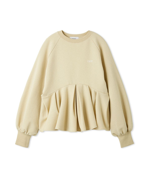 ペプラムラメ裏毛プルオーバー｜エミの通販｜&mall（アンドモール