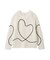 【HEART】 【ONLINE限定カラーあり】ハートエンブロイダリーニット