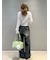 ウエストゴムルーズデニムパンツ