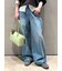ウエストゴムルーズデニムパンツ