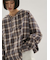 チェックフーディーシャツ