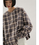 チェックフーディーシャツ
