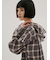 チェックフーディーシャツ