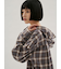 チェックフーディーシャツ